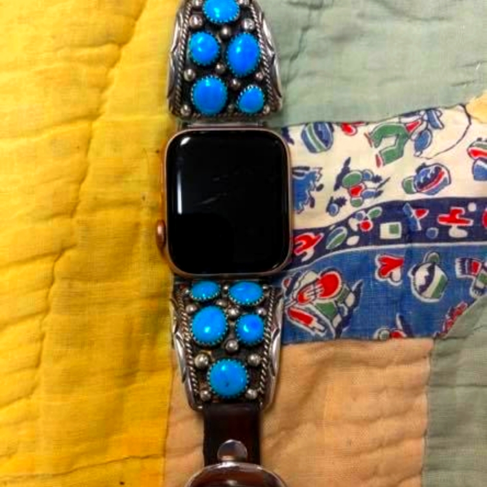 40mm Apple 🍎 watch band Sterling silver and turquoise